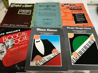 6 Blues & Boogie - Woogie Piano Instruction Books Some Rare & Old,  Modern,  Hanon