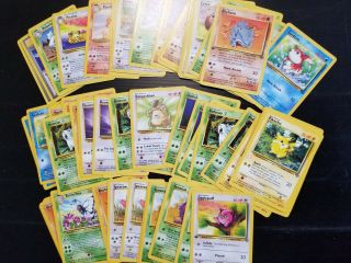 Vintage Old School Pokemon Cards 80,  Fossil And Jungle Set,  Few Rare/1st Edition
