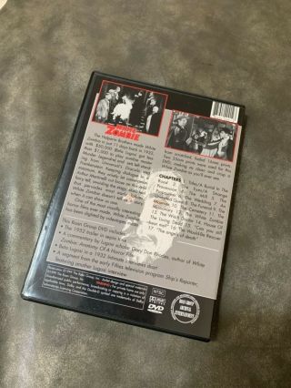 Bella Lugosi White Zombie roan group DVD rare movie horror classics 1999 2