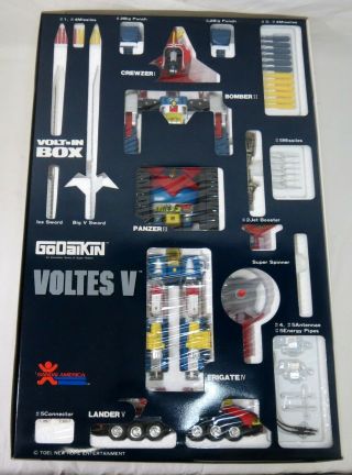 Vintage Bandai Godaikin Voltes V 1982 Robot Complete Rolling Treads 2