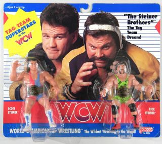 Galoob Toys Wcw The Steiner Brothers Tag Team Wrestling Set Uk Release Moc