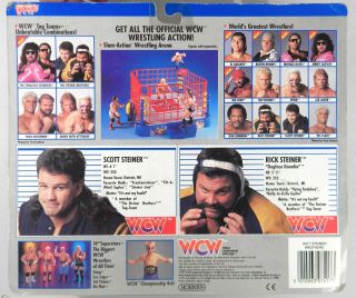 Galoob Toys WCW The Steiner Brothers Tag Team Wrestling set UK release MOC 3