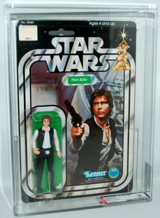 1978 Kenner Star Wars 12 Back C Han Solo Small Head Afa 85 85/85/85 Clear Bubble