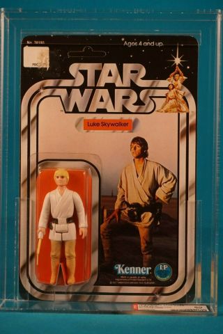 Star Wars Afa 80 Luke Skywalker Blonde Hair 12 Back A - Vintage Moc Carded - B