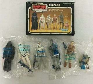 Rare 1981 Vintage Star Wars The Empire Strikes Back Six Pack Figures & Box
