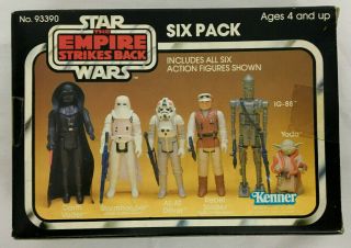 Rare 1981 Vintage Star Wars The Empire Strikes Back Six Pack Figures & Box 2