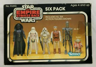 Rare 1981 Vintage Star Wars The Empire Strikes Back Six Pack Figures & Box 7
