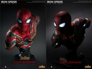 Queen Studios Marvel Peter 1/1 Iron Spider Man Resin Life Size Bust
