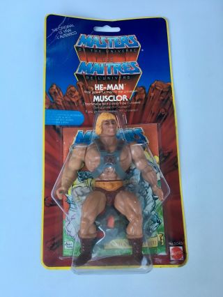 Motu - Masters Of The Universe - He - Man 1983 - Yellow Border Moc Rare France