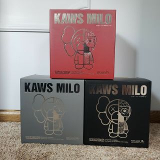 Kaws X Bape Black Baby Milo Companion 8 " Figure Fake Medicom