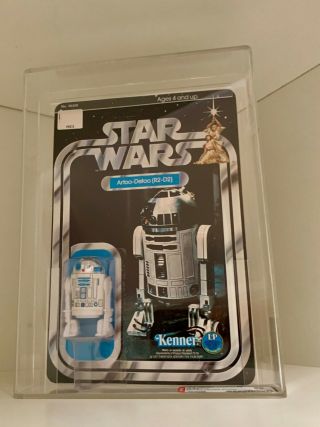 1978 Kenner Star Wars 12 Back - A R2 - D2 (Sku on Figure Stand) AFA 80 3