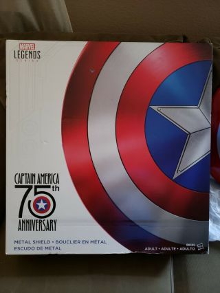 Captain America 75th Anniversary Metal Shield Signed Stan Lee Marvel End Game 3