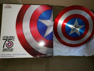 Captain America 75th Anniversary Metal Shield Signed Stan Lee Marvel End Game 4