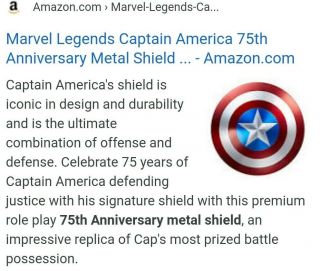 Captain America 75th Anniversary Metal Shield Signed Stan Lee Marvel End Game 6