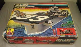 1985 Gi Joe Uss Flagg Aircraft Carrier Hasbro 100 Complete W/sealed Accessories