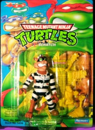 1993 Playmates Teenage Mutant Ninja Turtles Tmnt Scratch Action Figure Very Htf
