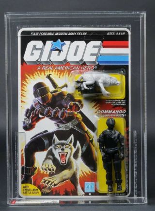 Gi Joe Series 4/36 Back Snake Eyes W/timber Grey File Card Afa 90 (85/90/90) Moc