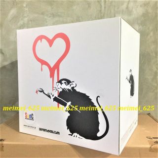 2016 Medicom Toy Sync Banksy Love Rat White Polyresin Sculpture 25cm