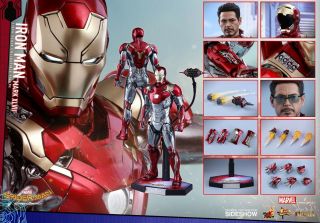 HOT TOYS IRON MAN MARK 47 MMS427 DIECAST SPIDER - MAN HOMECOMING FACTORY 11