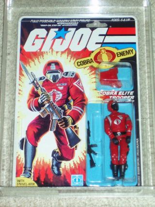 Vintage Gi Joe 1985 Afa 85/90/90 Crimson Guard Arah Hasbro Series 4/34 Back Moc
