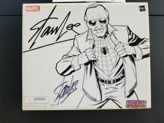 Marvel Legends (sdcc) Stan Lee Action Figure Signed On Outsude Of Box.  W/