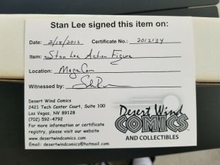 Marvel Legends (SDCC) Stan Lee Action figure SIGNED on outsude of box.  w/ 3