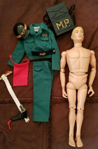 1967 Gi Joe Green Military Police Complete Uniform Mp C - 9 Nothing Broken