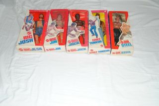 Big Jim Mattel " Vintage Figures Boxed " Rare Boxed Set Of 5 Figures