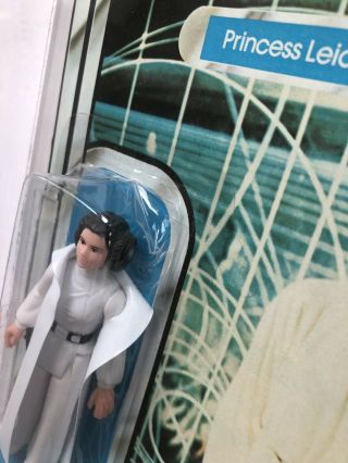 Star Wars Princess Leia 12 Back - C Vtg Unpunched MOC CAS 80/70/85 AFA Archival 4