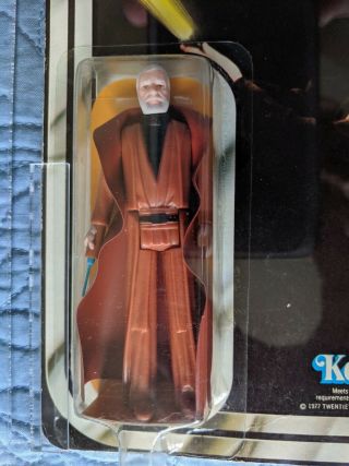 Vintage Star Wars Kenner 12 Back - A Obi Wan AFA 80 Grey Hair Disney, 6