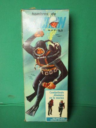 1964 Gi Joe Action Marine Hombres De Accion Made In Mexico With Box