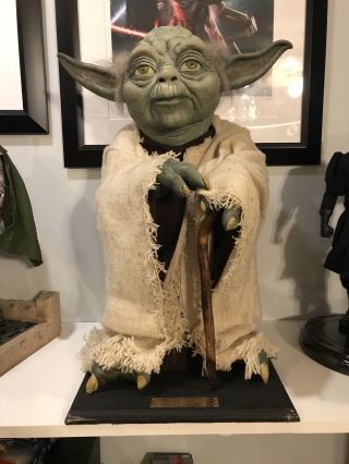 Illusive Star Wars Yoda Life - Size Figure 1996 Lucasfilm Tm