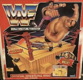 Hasbro Wwf King Of The Ring Yellow Wrestling Ring Factory
