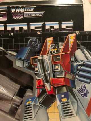 1984 Transformers G1 STARSCREAM (B75/W85/F90) AFA 80 MISB Tape 8