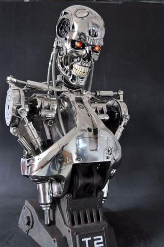 Terminator T800 1/1 Life - Size Bust Skeleton Model Figure Statue Toy Collectibles 6