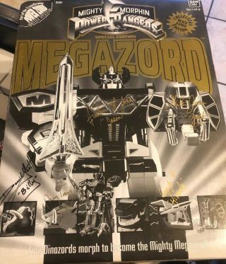 Mighty Morphin Power Rangers Megazord Special Edition Black Gold 2261 Signed