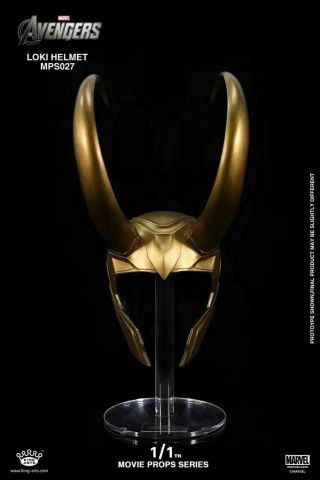 King Arts Loki Helmet 1/1 Avengers Movie Props Mps027 Hot Toys Iron Man Sideshow