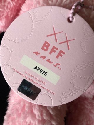 KAWS BFF Pink Plush ARTIST PROOF Edition Number 95 Of 3000 10
