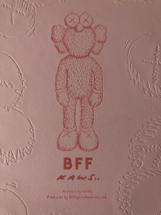 KAWS BFF Pink Plush ARTIST PROOF Edition Number 95 Of 3000 2
