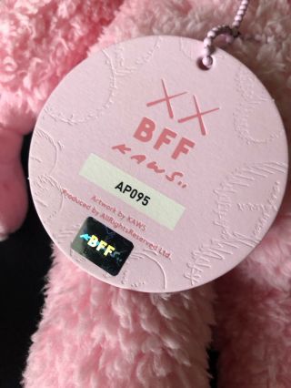 KAWS BFF Pink Plush ARTIST PROOF Edition Number 95 Of 3000 9