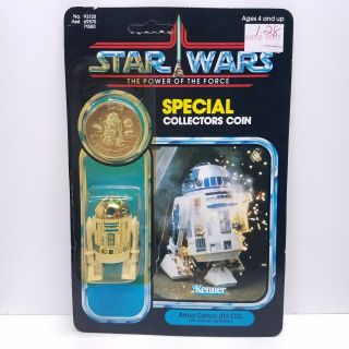 1984 Vintage Star Wars Potf Pop - Up R2 - D2 W/ Lightsaber & Coin Moc Kenner