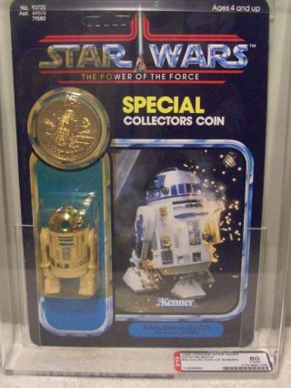 Vintage Star Wars R2 - D2 Pop Up Saber Afa 80 Potf 1984 Popup Lightsaber Moc