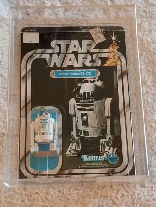 1977 Vintage Star Wars R2 D2 12 Back C Afa: 75 S/n: 13367774