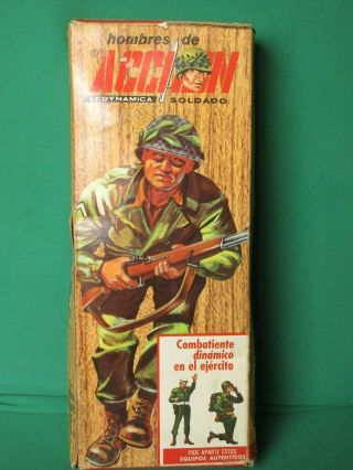 1964 Gi Joe Action Soldier Hombres De Accion Made In Mexico With Box