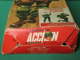 1964 GI JOE ACTION SOLDIER HOMBRES DE ACCION MADE IN MEXICO WITH BOX 3