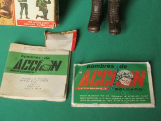 1964 GI JOE ACTION SOLDIER HOMBRES DE ACCION MADE IN MEXICO WITH BOX 9