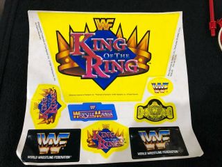 RARE 1990 ' s WWF HASBRO YELLOW KING OF THE RING WRESTLING RING Box 9
