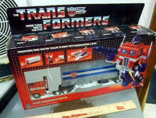 1984 Transformers Autobot Optimus Prime,  W Box,  But Good Condtion