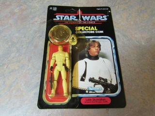 1984 Kenner Star Wars Power Of The Force Luke Skywalker Stormtrooper Figure Moc