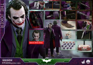 Instock Hot Toys Special Edition Qs010 Batman Dark Knight Joker 1/4 Figure